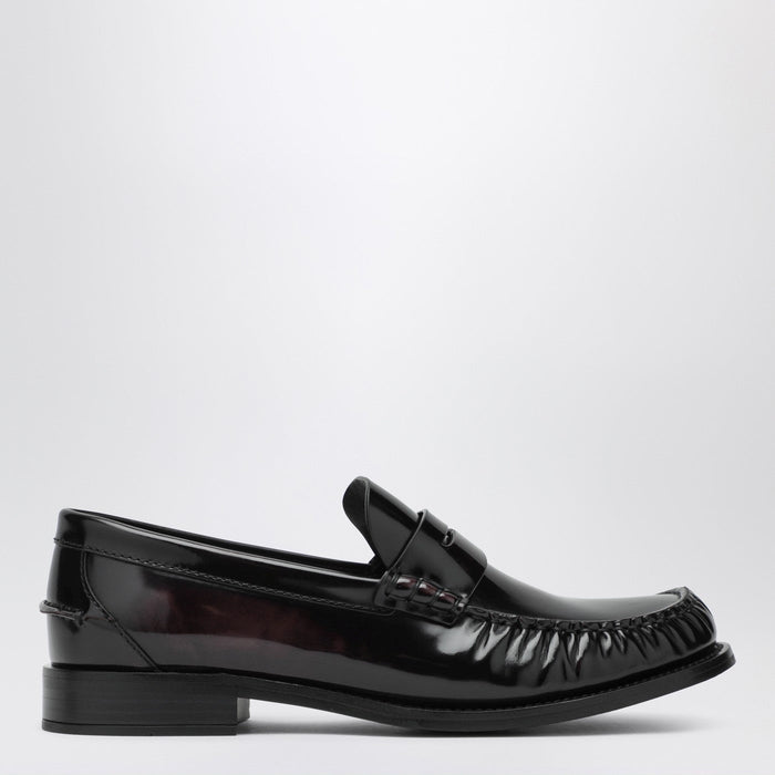 Prada Cordovan Polished Leather Loafers