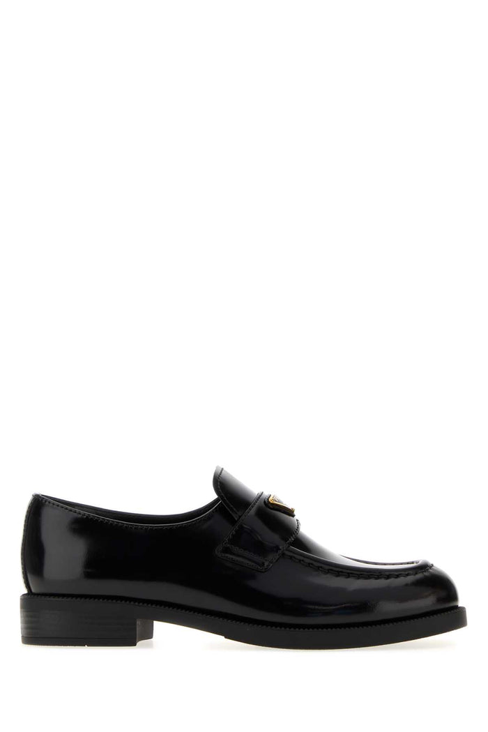Prada Black Leather Loafers