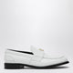 Prada White Brushed Leather Loafer