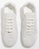 Prada White Polyester Calf Leather Flat Shoes