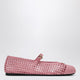 Prada Begonia-Colored Crochet Knit Ballet Flats