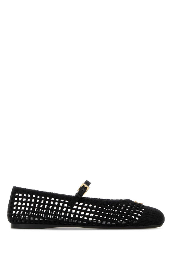 Prada Crochet Ballerinas In Cotton