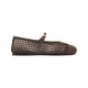 Prada Brown Crochet Ballerinas