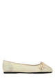Prada Ivory Leather Ballerinas