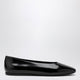 Prada Black Brushed Leather Ballet Flats