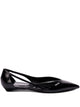 Prada Brushed Leather Cut-Out Ballerinas