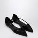 Prada  Black Satin Ballerina With Cut Out