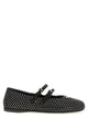 Prada Crystal Suede Ballerina Flats