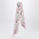 Prada Printed Pink Ribbon In Silk Twill