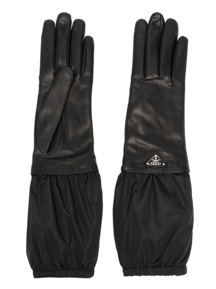 Prada Leather Cashmere Gloves
