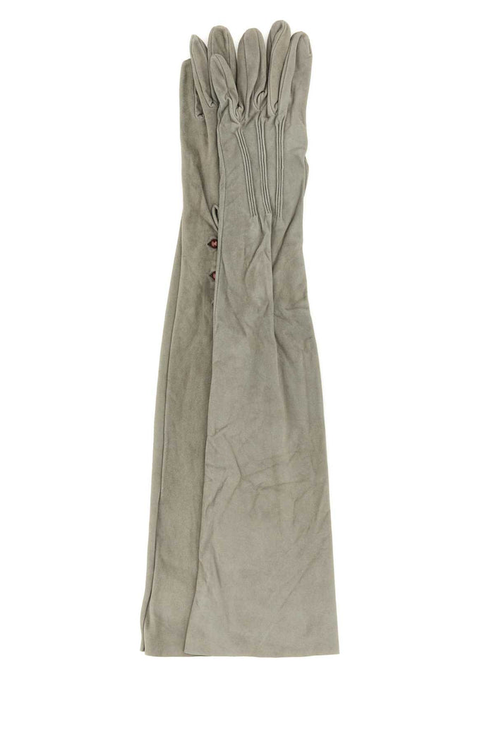 Prada Ligh Grey Suede Long Gloves