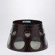 Prada Visor Brown In Leather And Plexiglass