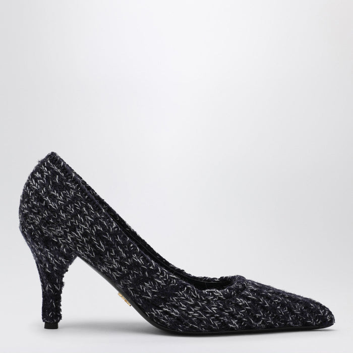 Prada Blue Knitted Décolleté