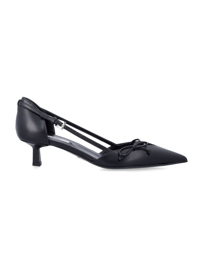 Prada Low-Heeled Shoe In Leather