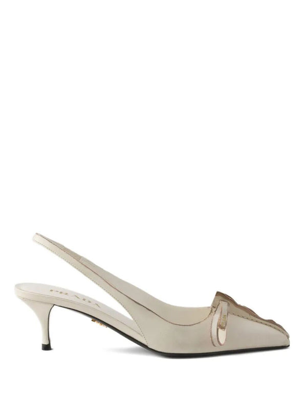 Prada Ivory Leather Pumps