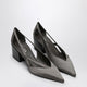 Prada  Slate Grey Satin Décolleté With Cut Out