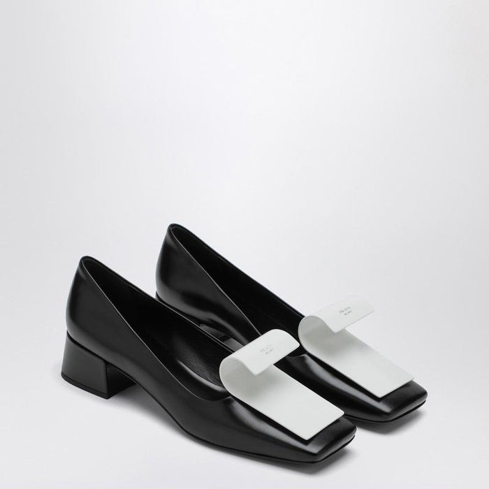 Prada  Black And White Leather Décolleté