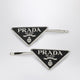 Prada Black Hair Clip With Logo