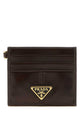 Prada Burgundy Leather Card Holder