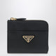 Prada Small Black Saffiano Leather Zip-Around Wallet
