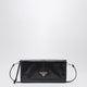 Prada Black Leather Wallet With Shoulder Strap