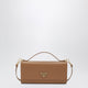 Prada Caramel-Coloured Saffiano Leather Wallet With Shoulder Strap