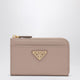 Prada Powder-Pink Saffiano Leather Zip Key Holder
