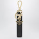 Prada Black Saffiano Leather Keyring With Triangle Logo