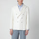 Tagliatore White Doublebreasted Linenblend Jacket