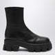 Prada Black Stretch Nappa Monolith Ankle Boots