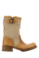 Prada Two-Tone Canvas And Leather Boots