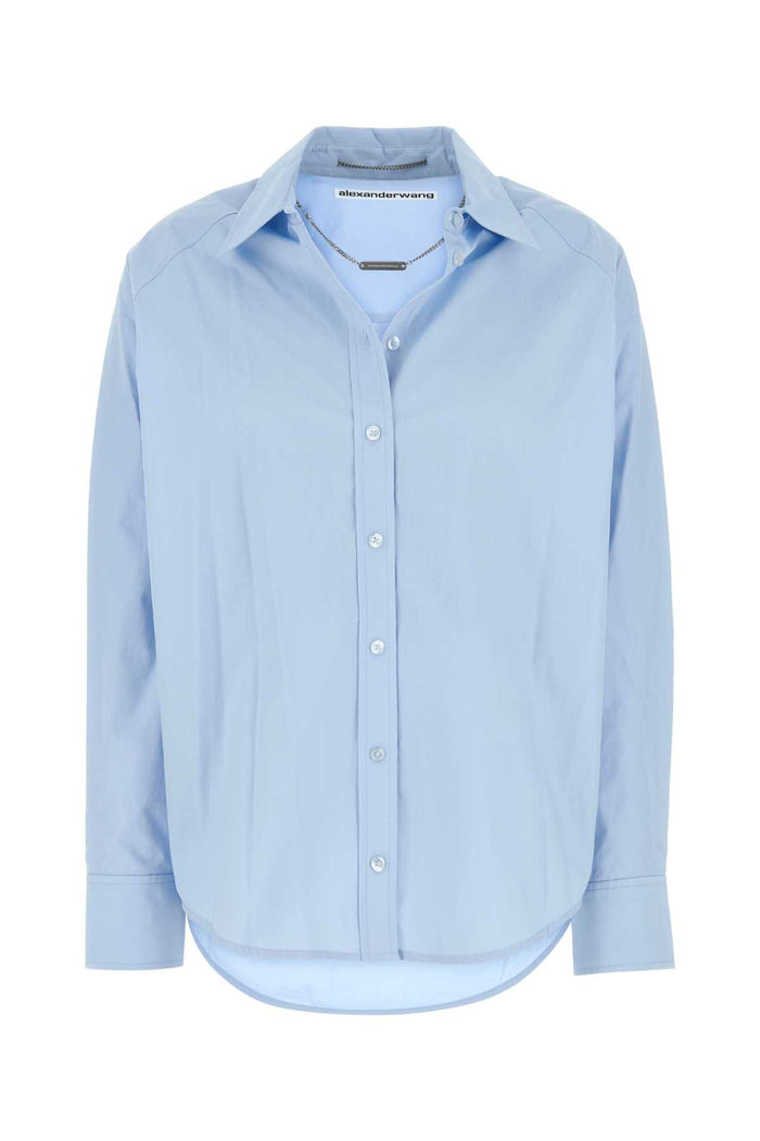 Alexander Wang Light Blue Poplin Oversize Shirt
