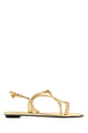 Prada Gold Nappa Leather Sandals