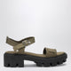 Prada Military Green Canvas Sandals
