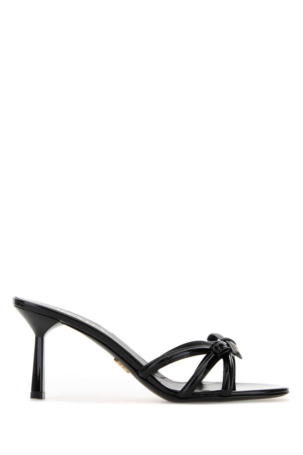Prada Black Leather Mules