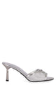 Prada Prada Silver Mesh And Metallic Leather Mules