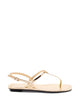 Prada Gold Leather Thong Sandals
