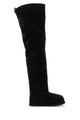 Amina Muaddi Heidi Thigh High Boot 15 Crosta Bla