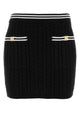 Alessandra Rich Cotton Blend Knitted Mini Skirt