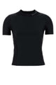 T By Alexander Wang Ss Rashguard Top W/ Mock Neck
