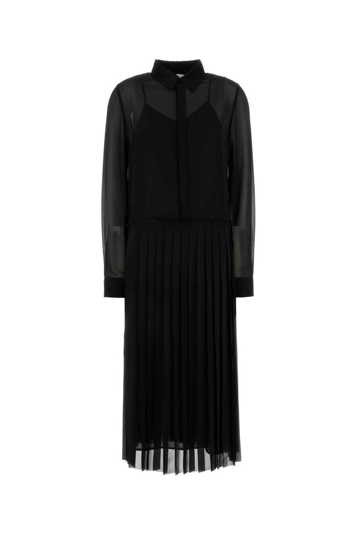 Ami Pleated Midi Dress