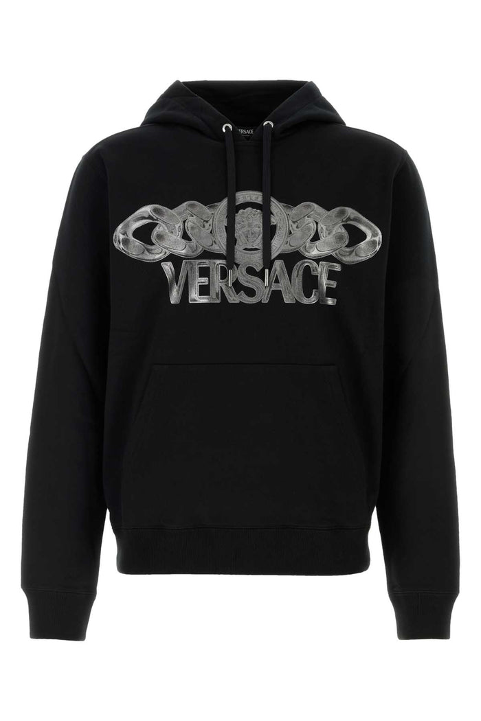 Versace Sweatshirt Non-Brushed Sweat Fabric + Medusa On Ch