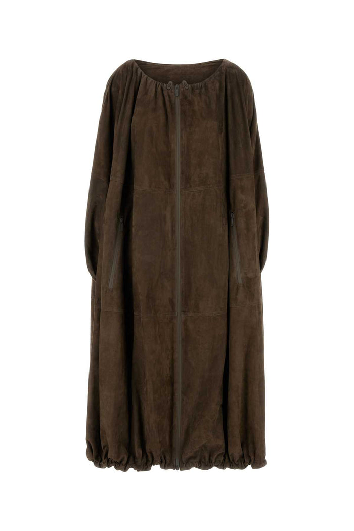 Salvatore Ferragamo Cappa Suede Elastico Lunga