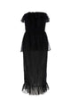 Alessandra Rich Lace And Silk Georgette Bustier Dress
