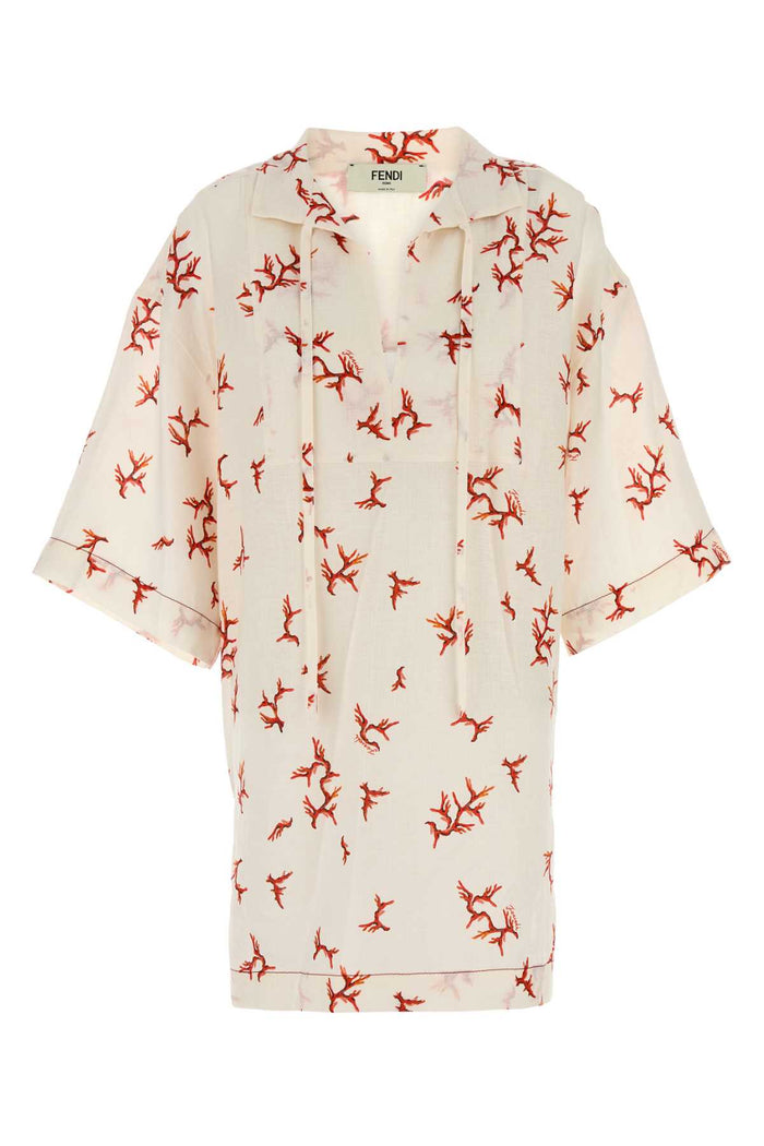 Fendi Kaftano Coral Linen