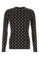 Marine Serre Moon Printed Jersey Ls Crewneck Top