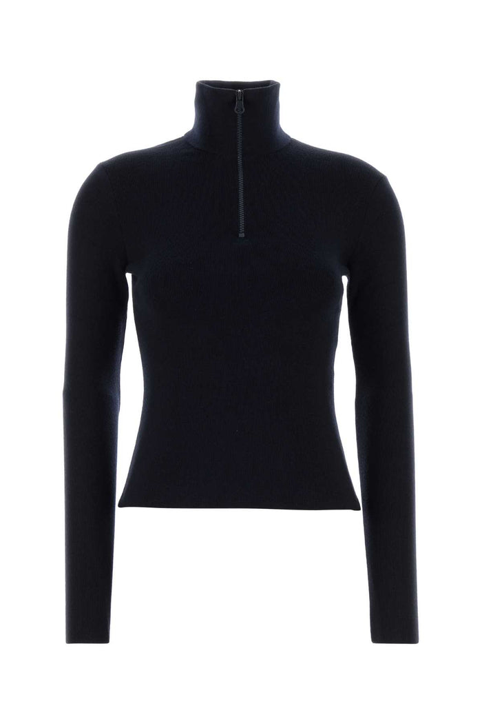 Courreges Zipped Mockneck Sweater