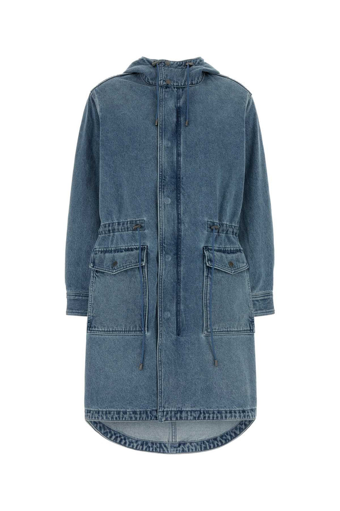 Michael By Michael Kors Oversized Denim Parka