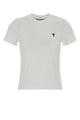 Ami Quota -Cropped Contrasted Adc T Shirt