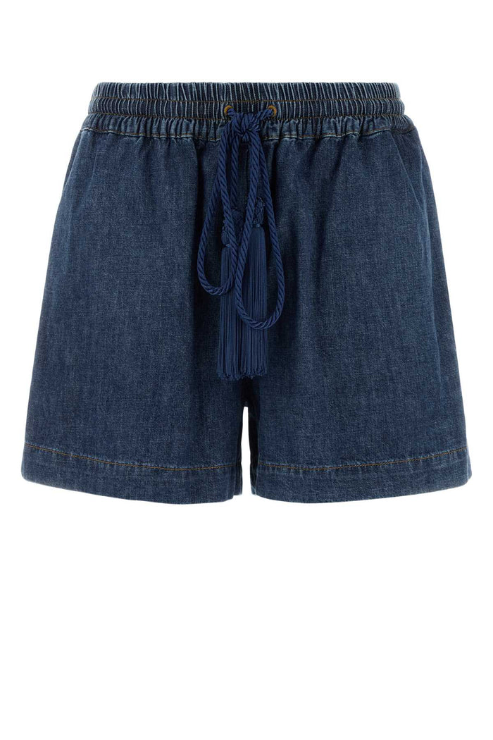 Valentino Garavani Short Denim | Solid | Cha